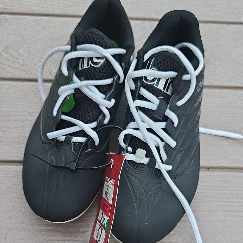 Brine Black and White Cleats